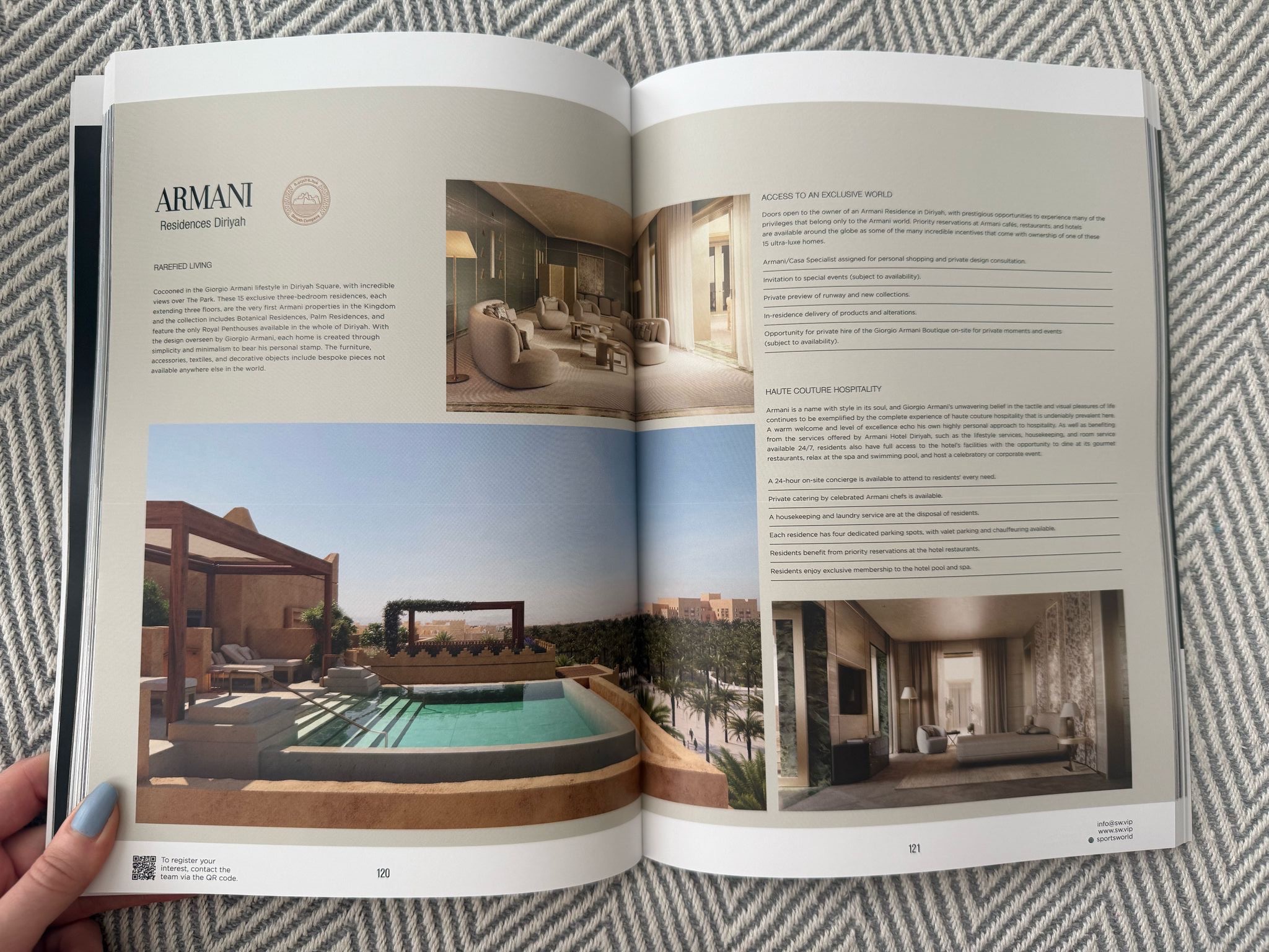 Armani Residences Diriyah — Sports World magazine spread
